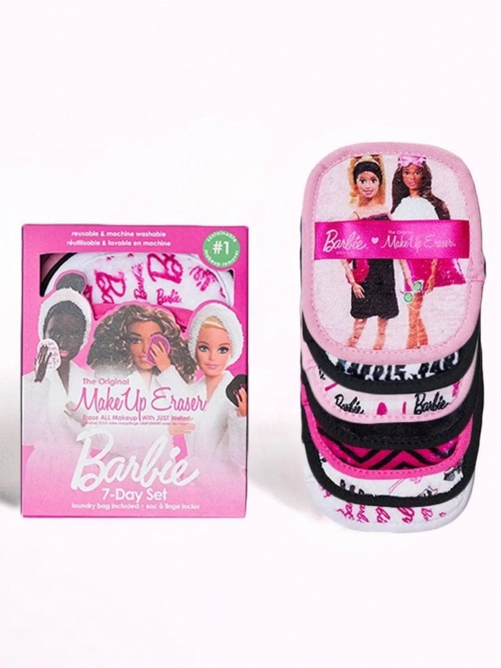 MakeUp Eraser Barbie 7 Day Set Reusable Makeup Remover Cloths New
